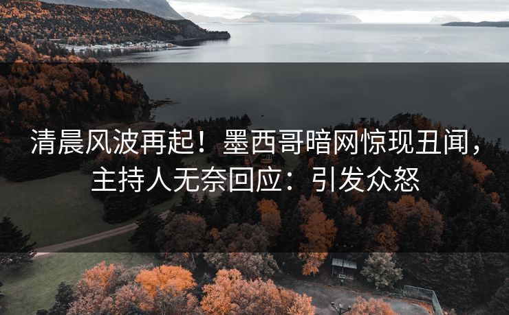 清晨风波再起！墨西哥暗网惊现丑闻，主持人无奈回应：引发众怒