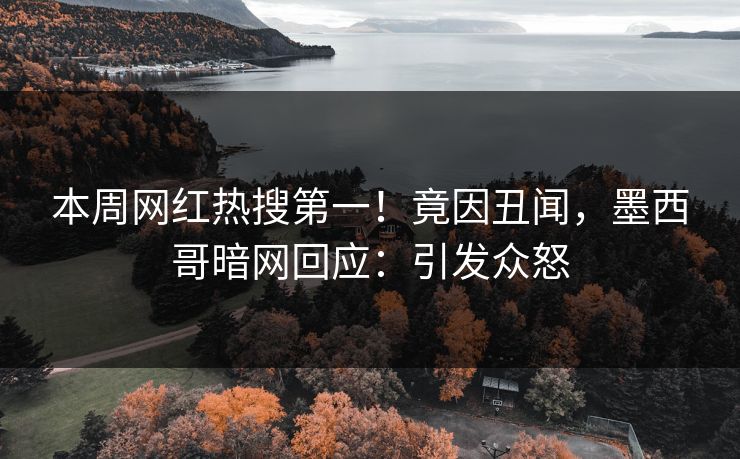 本周网红热搜第一！竟因丑闻，墨西哥暗网回应：引发众怒